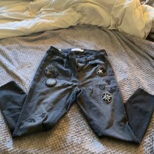 Torrid High-Rise Ultra Skinny Black Patches 14R